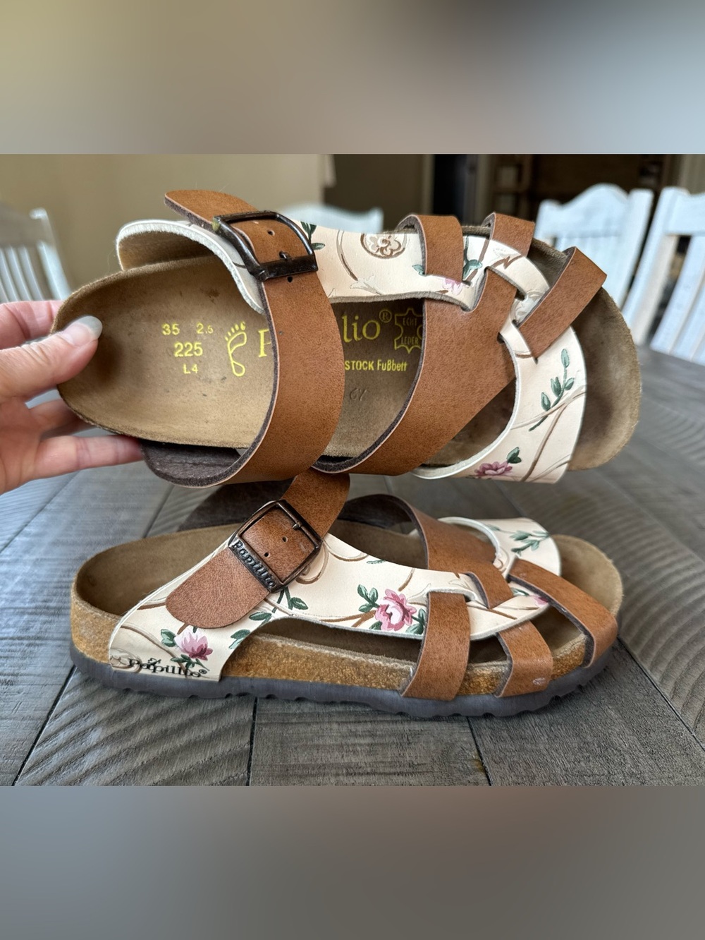 Birkenstock Papillio Pisa Boho Mutli-Strap Floral Sandals Women’s Size 4-4.5(35)